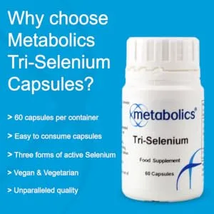 Tri-Selenium Complex Capsules - Contains Three Forms of Selenium Sodium Selenate Methylseloncysteine & L Selenomethione | Vegan Selenium Supplement 196mcg - Methionine formula