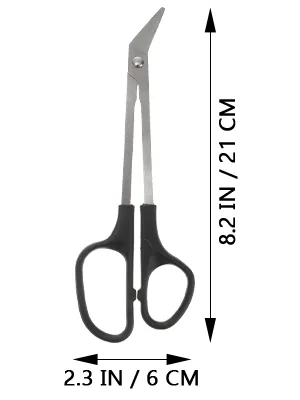 Minkissy Long Handled Toenail Scissors and Clipper Easy Cuticle Scissor for Thick Toe Nails Men Women Elderly (Black) - nail scissors size