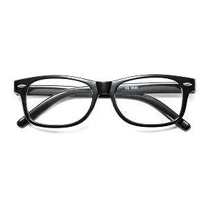 Suertree Reading Glasses Spring Hinge Computer Glasses Square Presbyopic Reader Glasses Aided Eyelasses Unisex 2.5 KS9801 +2.50 Magnification 1 Pc Reading Glasses Black 9801 - product information 3