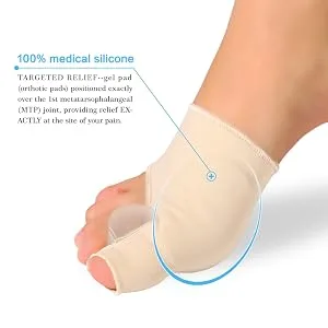 Bunion Corrector Big Toe Straightener with Gel Pads Toe Splints Bunion Splint Support Protectors Sleeve for Hammer Overlapping Toes Hallux Valgus - product information 6