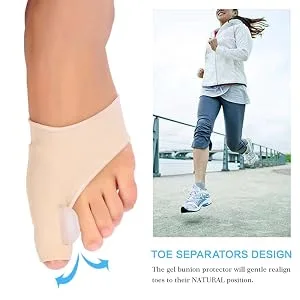 Bunion Corrector Big Toe Straightener with Gel Pads Toe Splints Bunion Splint Support Protectors Sleeve for Hammer Overlapping Toes Hallux Valgus - toe sepaerator