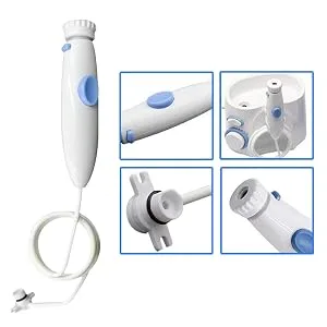 Jerilla Water Flosser Plastic Handle Hose Oral Hygiene Accessories Compatible with Oral Irrigator WP-100 WP-660 WP-900 - Button Black Black - Button - product information 4