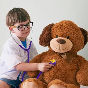 SCIAN Kids Real Working Stethoscope - 5 Interchangeable Cartoon Heads Professional Quality for Doctors Nurses Clinicians and Home Use with Mulpiple Colors (Dark Blue) - product information 4