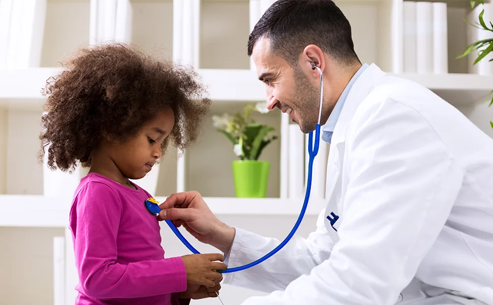 SCIAN Kids Real Working Stethoscope - 5 Interchangeable Cartoon Heads Professional Quality for Doctors Nurses Clinicians and Home Use with Mulpiple Colors(Blue) - product information 3
