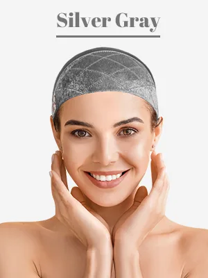 Dreamlover Wig Grip Headbands Elastic Wig Headbands Grey 2 PCS - Facing the Logo on the right side of your head