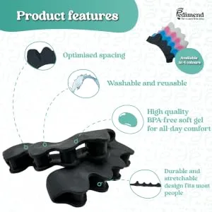 Pedimend Toe separator Toe spacers Gel Toe Separators Bunion Correctors Toe Spacers Toe Straightener Toe Stretcher Big Toe Correctors Toe Separator (Pink) - Toe Seperator