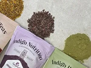 Indigo Herbs Elecampane Root Powder 250g - Indigo Herbs products mixed