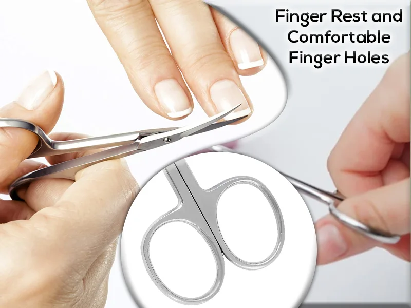ARSUK Cuticle Scissors Professional Thin Extra Fine Curved- Sharp Manicure Scissors for Women & Men Nails- 3.74 Inch Stainless Steel - Curved,cuticle,eyebrow,manicure,grooming,women,men,small,beauty,nose hair,thick,toenails,Scissors