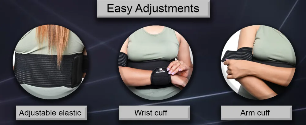 Wonder Care-Left Right Shoulder Immobilizer Arm Sling Elastic Brace for Clavicle Collar Bone Dislocation Subluxation Shoulder Support Compression Brace After Rotator Cuff Surgery - Grey Grey Universal(30"-41") - Adjustable Shoulder support