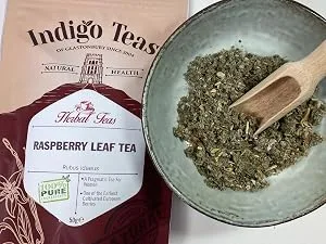 Indigo Herbs Organic Dulse Seaweed Powder 100g | Seaweed Supplement from Scotland - Raspberry Leaf Tea Loose with Bag