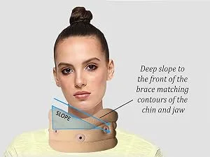 WC- Soft Cervical Collar Adjustable Collar Neck Support Brace Neck Support Soft Neck Collar Neck Brace for Neck Pain and Support for Women & Men-Medium Medium Black - coller for women