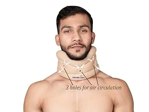 WC- Soft Cervical Collar Adjustable Collar Neck Support Brace Neck Support Soft Neck Collar Neck Brace for Neck Pain and Support for Women & Men-Medium Medium Black - Neck support belt