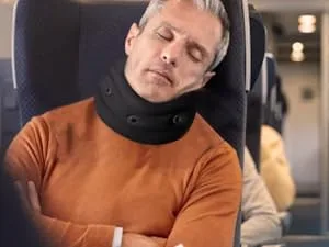 WC- Soft Cervical Collar Adjustable Collar Neck Support Brace Neck Support Soft Neck Collar Neck Brace for Neck Pain and Support for Women & Men-Medium Medium Black - Use as Flight Pillow