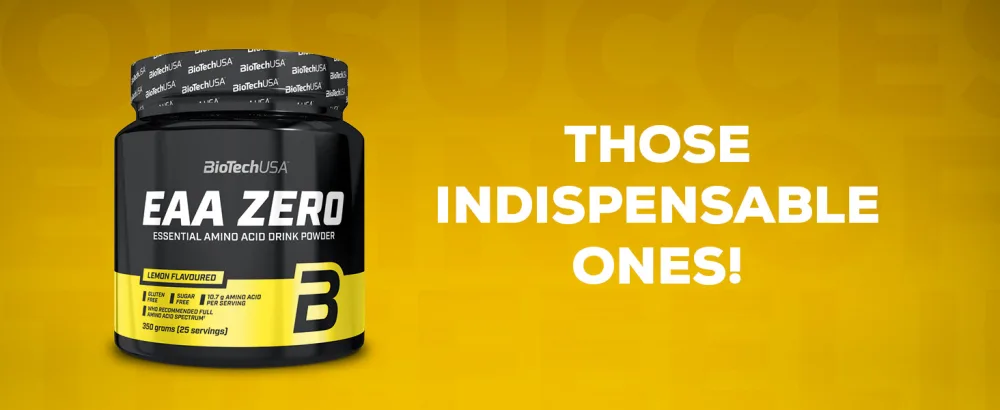BioTechUSA EAA Zero - Essential Amino Acid Power | 7160mg EAA/serv. | WHO Recommended Ratio | Sugar-Free Gluten-Free 350 g Unflavoured - EAA Zero