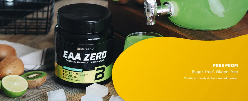 BioTechUSA EAA Zero - Essential Amino Acid Power | 7160mg EAA/serv. | WHO Recommended Ratio | Sugar-Free Gluten-Free 350 g Unflavoured - EAA Zero