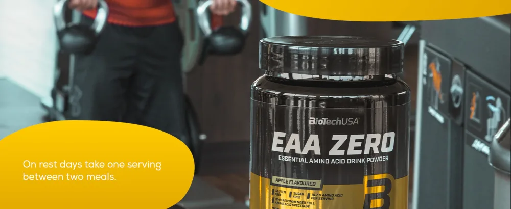 BioTechUSA EAA Zero - Essential Amino Acid Power | 7160mg EAA/serv. | WHO Recommended Ratio | Sugar-Free Gluten-Free 350 g Unflavoured - EAA Zero