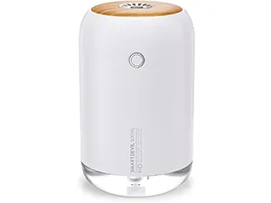 SMARTDEVIL Humidifier Portable Mini Humidifier for Bedroom Personal Desktop Air Humidifier with Warn Light Light 2 Mist Modes and Auto Shut-Off Super Quite for Office Home Car White - Humidifier