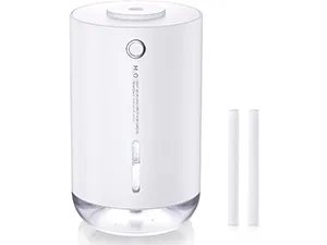 SMARTDEVIL Humidifier Portable Mini Humidifier for Bedroom Personal Desktop Air Humidifier with Warn Light Light 2 Mist Modes and Auto Shut-Off Super Quite for Office Home Car White - Humidifier