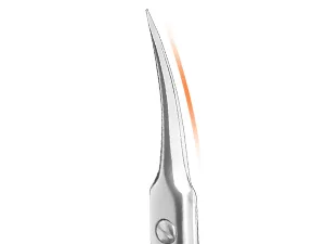 CGBE Cuticle Scissors with Curved Tip Stainless Steel Cuticle Scissors Extra Fine Super Sharp Small Pointed Beauty Cuticle Cutter for Trimming Cuticles Eyebrows Eyelashes and Dry Skin Square Handle 1pc - cuticle scissors