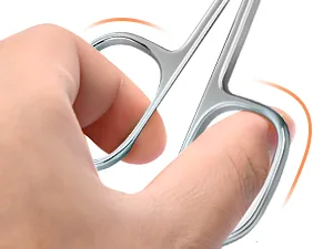 CGBE Cuticle Scissors with Curved Tip Stainless Steel Cuticle Scissors Extra Fine Super Sharp Small Pointed Beauty Cuticle Cutter for Trimming Cuticles Eyebrows Eyelashes and Dry Skin Square Handle 1pc - cuticle scissors