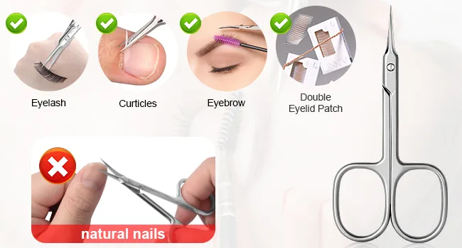 CGBE Cuticle Scissors with Curved Tip Stainless Steel Cuticle Scissors Extra Fine Super Sharp Small Pointed Beauty Cuticle Cutter for Trimming Cuticles Eyebrows Eyelashes and Dry Skin Square Handle 1pc - cuticle scissors