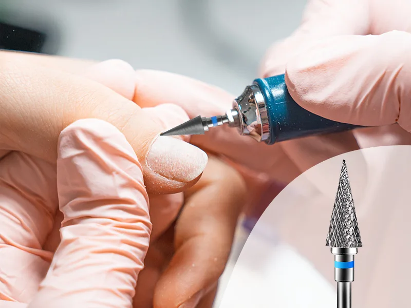 CGBE Nail Drill Bits 3/32Inches Tungsten Steel Nail Drill Bits For Gel Acrylic Nail Cuticle Drill Bits Medium for Home Salon Use - 3pcs - Medium 3PCS Tungsten Carbide - nail drill bits