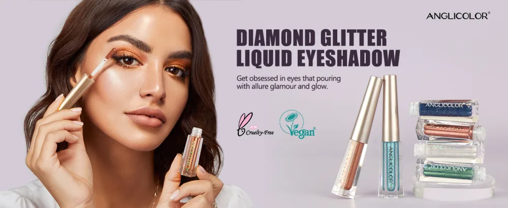 Anglicolor Eyeshadow Liquid Glitter Eyeshadow Highly Pigmented Glitter Gel Diamond Eyeshadow Liquid Eyeshadow & Eyeliner Blendable Shimmer Eyes Makeup Vegan (#15) - Eyeshadow