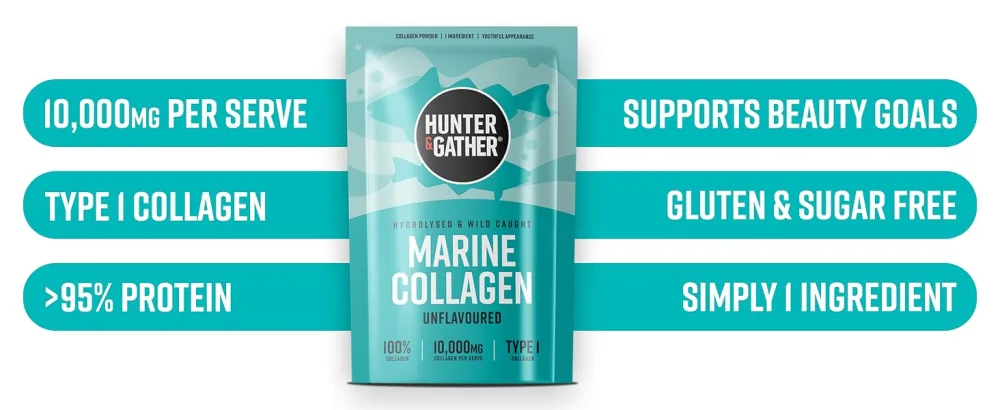 Hunter & Gather Optimal Keto Health Supplements (Bundle C8 & C10 MCT Thrive Fuel & Marine Collagen Powder) | Supplements for Men and Women Collagen & MCT Bundle - Hunter & Gather