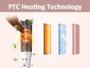 CkeyiN Automatic Hair Curler Innovative Rotating Curling Wand Iron Fast-Heating and Versatile Automatic Rotating Hair Curler with Cold Air Styling Function White - Automatic Hair Curler