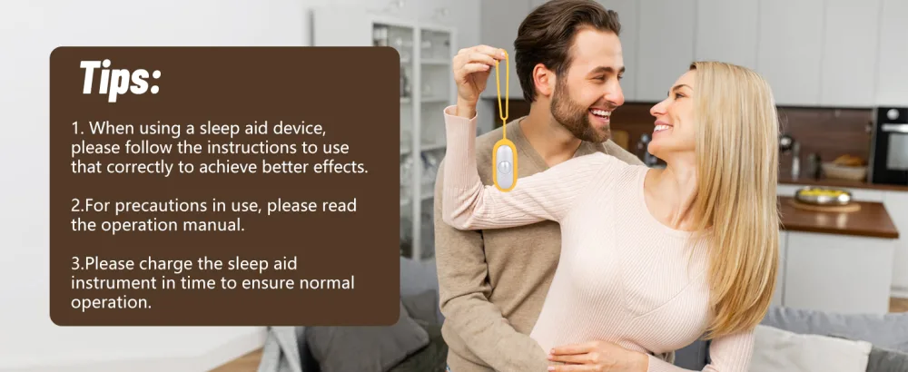 Sleep Aid Device Microcurrent Holding Sleep Instrument for Insomnia Fast Asleep USB Charging Anxiety Pressure Relief Sleep Aid Device (Yellow) - B0CF5GW433