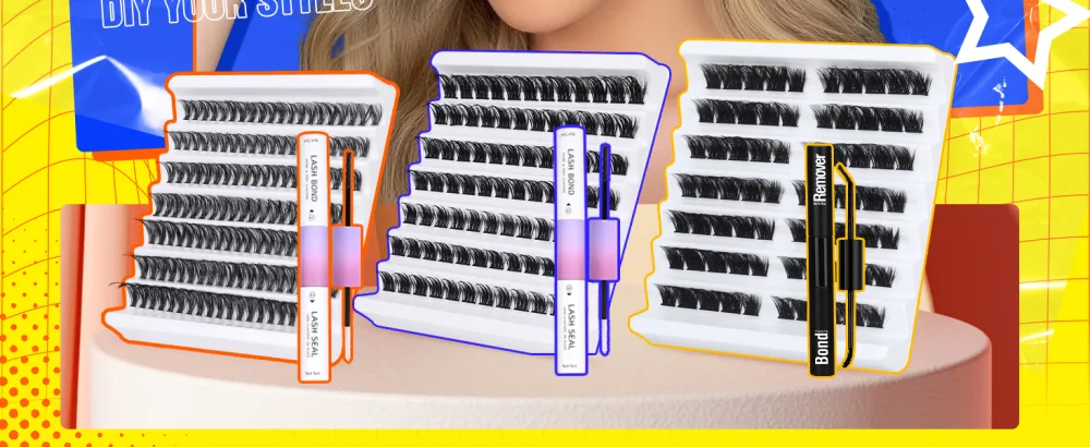 DIY Lash Extension Kit Lash Clusters Kit Wispy Cluster Lashes Like Eyelash Extensions 12-16MM Natural Look Lash Glue Strong Hold by ALICE E - Sexy - Lash Clusters Kit