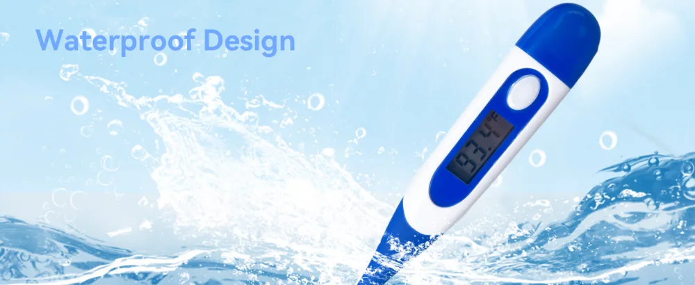Berrcom Digital Thermometers Oral Thermometer for Adults Kids Babies with Flexible tip and Fever Alarm Digital Oral Thermometer - Digital Thermometers