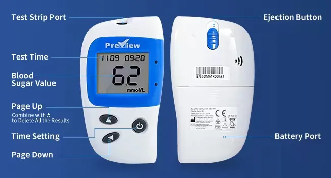 Preview Blood Sugar Monitor Strips Blood Glucose Test Strips and Lancing Devices 100 PCS 100 Test Strips - monitor function