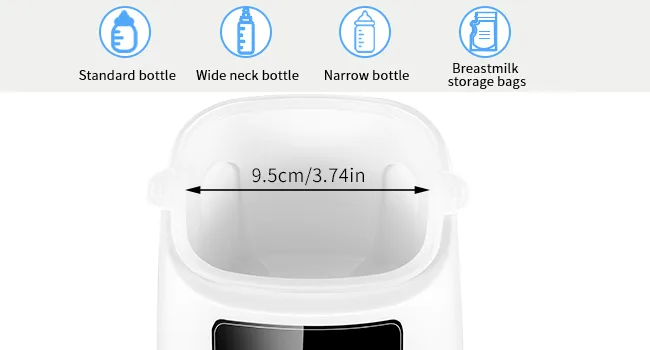 Baby Bottle Warmer 6-in-1 Multi-Functional Bottle Warmer Fast Warming Baby Food Warmer High Temperature Bottle Steriliser Precise Temperature Control for Breastmilk or Formula - product information 8