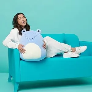 Squishmallows Original 7.5-Inch Evita the Grey Bigfoot with Trapper Hat Small-Sized Ultrasoft Plush Bigfoot with Hat - Squishmallows
