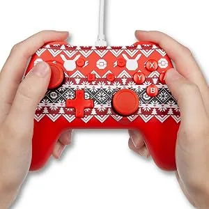 PowerA Wired Controller for Nintendo Switch - Pok mon Holiday Sweater Holiday Pokemon - Nintendo Switch controller