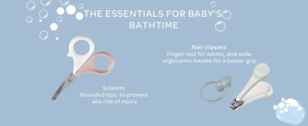 Beaba - Nail Clippers for Babies and Children - Nail care and manicure - Large Ergonomic Handle - Blue Blue Single - Beaba