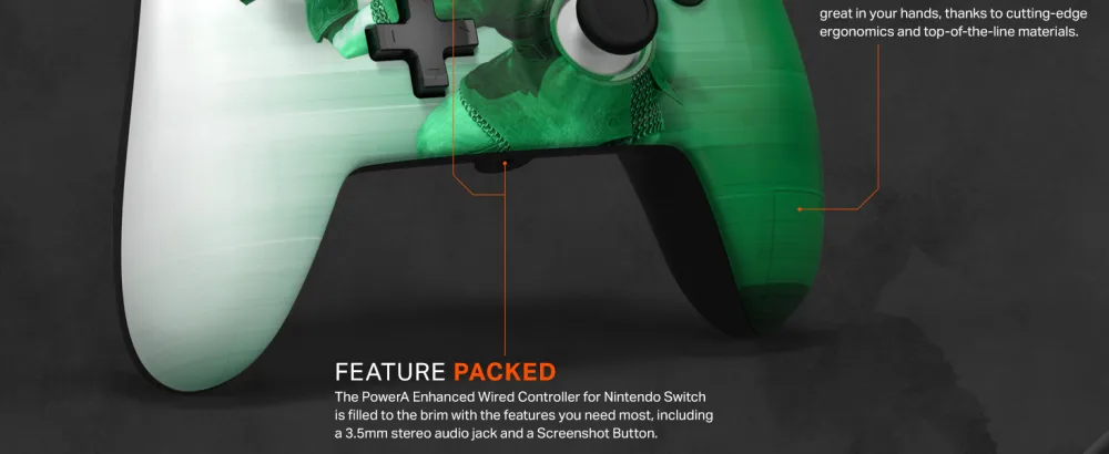 PowerA Enhanced Wired Controller for Nintendo Switch - Heroic Link - Feature Packed