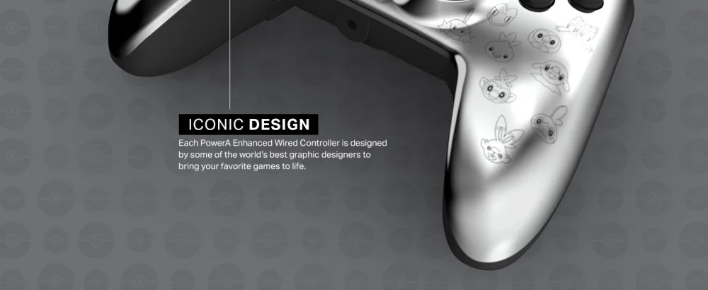 PowerA Enhanced Wired Controller for Nintendo Switch - Pikachu Black & Silver - Iconic Design