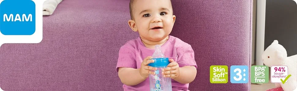 MAM Babyartikel 66415100 Sauger Gr ße 3 transparent 2 Unit (Confezione da 1) - mam sucker