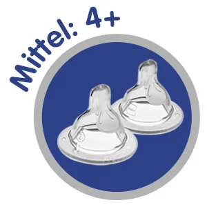 MAM Babyartikel 66415100 Sauger Gr ße 3 transparent 2 Unit (Confezione da 1) - mam teat medium flow rate