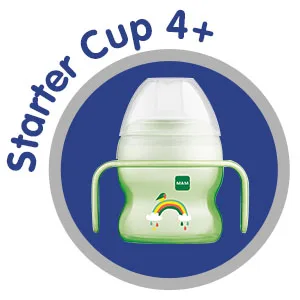MAM Trainer+ (220 ml) Drinking Bottle for Transition to a Cup Drinking Cup with drip-Free Teat Drinking spout and Handle 4+ Months Tortoise Purple turtle - mam drinking cup starter cup