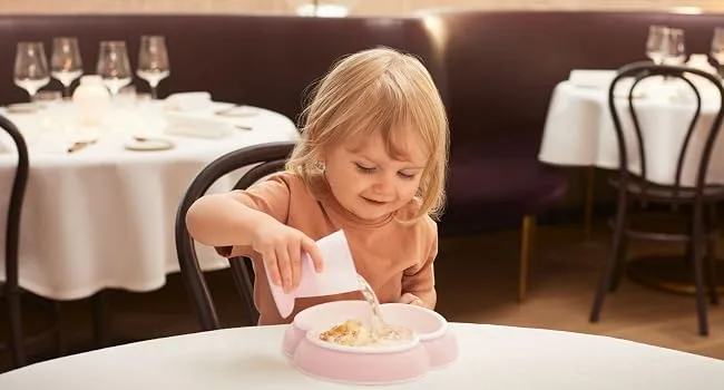 BabyBj rn Baby Feeding Set 4 pcs Powder pink - Dinner set