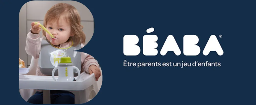Beaba Set of 4 Silicone weaning Spoons Stage 1 For Babies and Children From 4 months Soft Rounded tip Long and Ergonomic handle Grey - Beaba