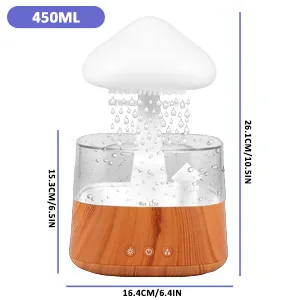 Cloud Rain Humidifier Colorful Light Raindrop Aroma Diffuser Humidifiers with 7 Color Changing Lights Multifunctional Aroma Diffuser Humidifier for Home Desk Bedside(grain) - Cloud Rain Humidifier