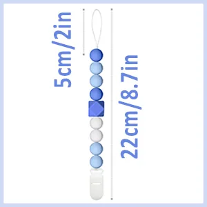 Flow fire Silicone Dummy Clip for Girl and Boys 2Pcs Baby Dummy Clips Fit All Soothers and Dummies Blue 2PCS - dummy clip