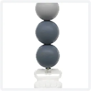 Flow fire Silicone Dummy Clip for Girl and Boys 2Pcs Baby Dummy Clips Fit All Soothers and Dummies Grey 2PCS - Dummy clip