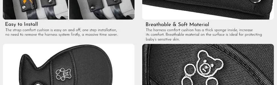 GanEn Stroller Infant car seat Harness Pads Belt Pads Shoulder Strap Comfort Cushion (Small) - product information 4