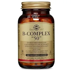 Solgar B-Complex "50" 100 Vegetable Capsules - product information 1