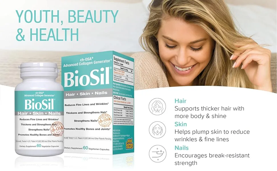 BioSil by Natural Factors Advanced Collagen Generator- 60 Capsules - BioSil 60 count